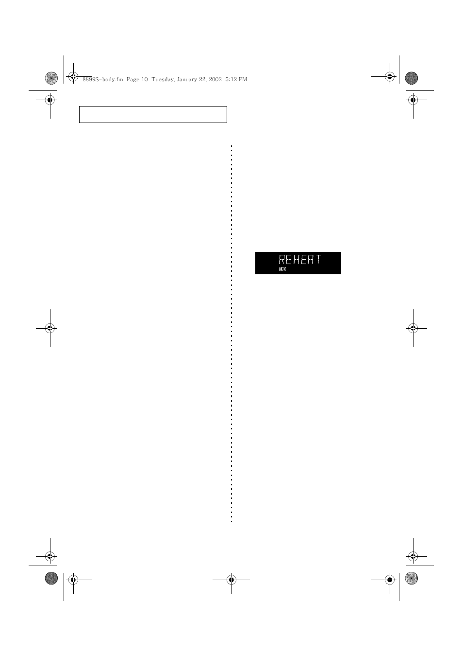 Sensor reheat | Samsung MS8899S User Manual | Page 10 / 32