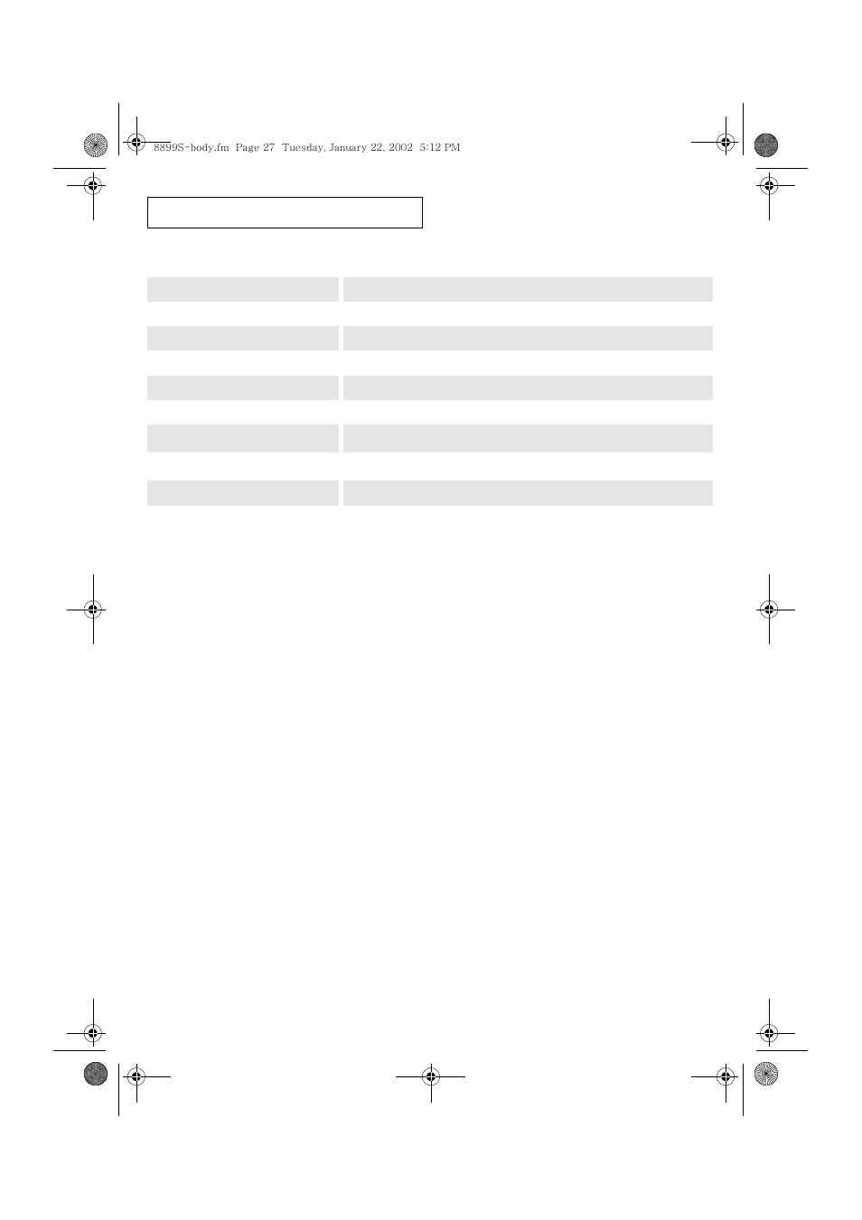 Specifications | Samsung MS8899S User Manual | Page 27 / 32