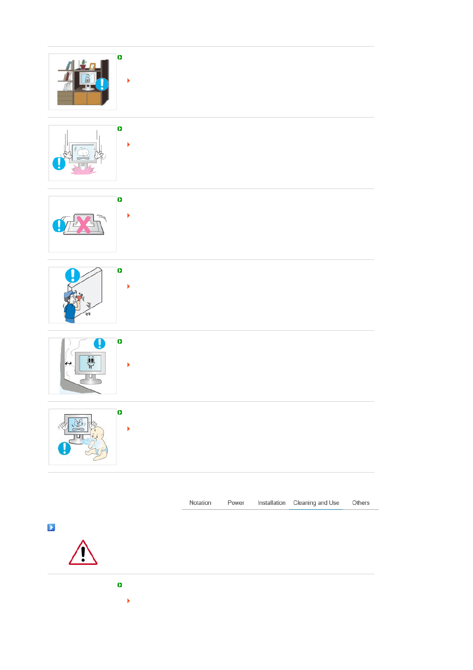 Cleaning and use | Samsung 226BW User Manual | Page 5 / 53