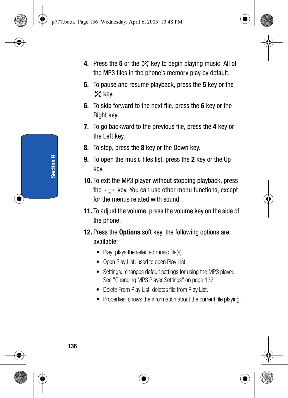 Samsung P O R T A B L E T R I - M O D E T E L E P H O N E SGH-P777 User Manual | Page 140 / 205