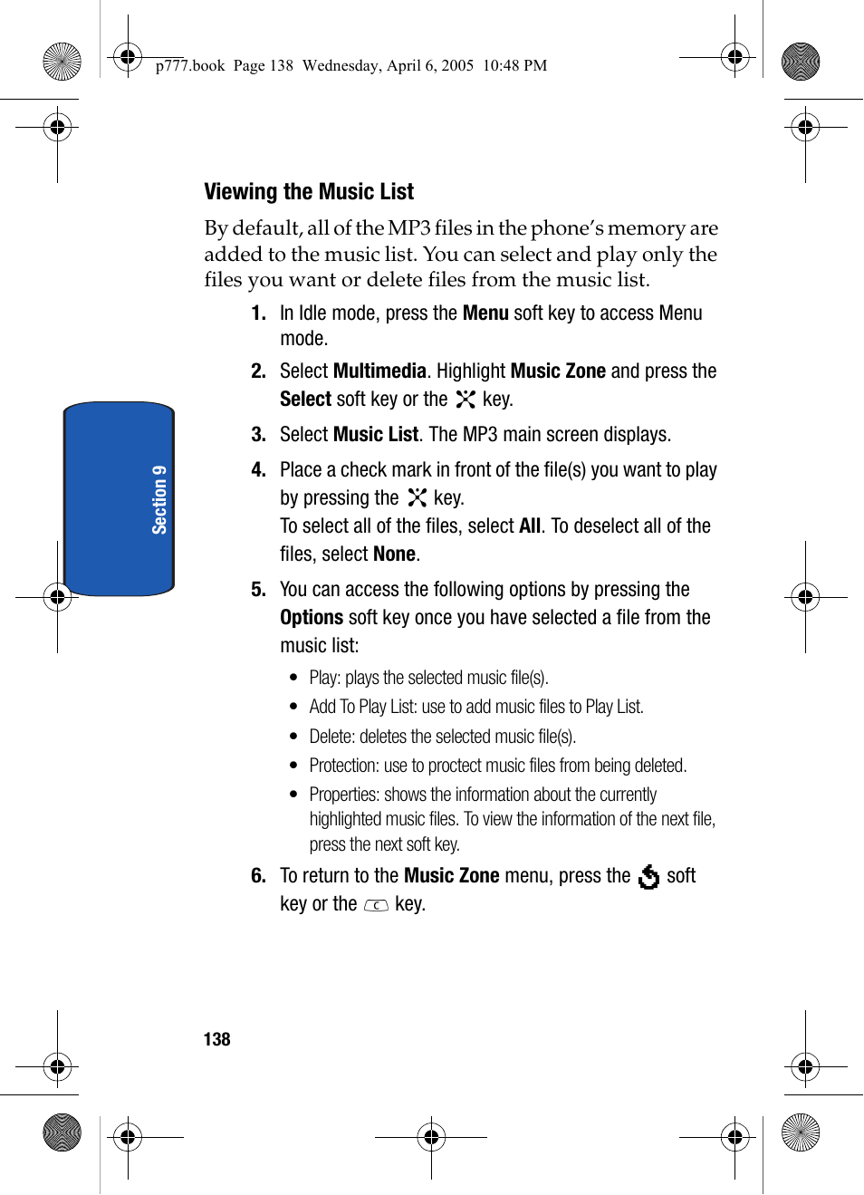 Viewing the music list | Samsung P O R T A B L E T R I - M O D E T E L E P H O N E SGH-P777 User Manual | Page 142 / 205