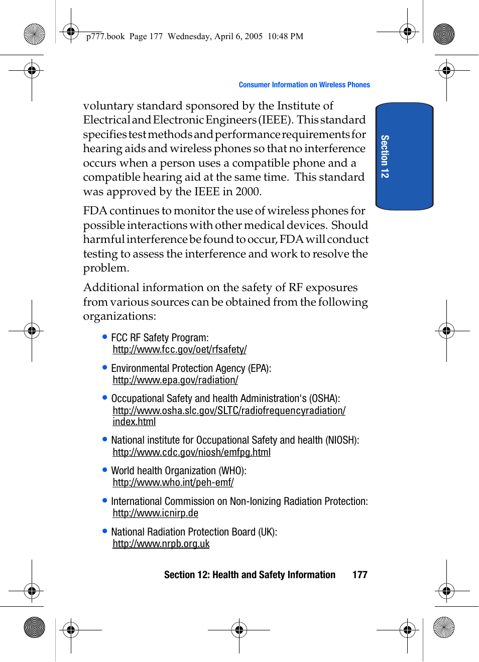 Samsung P O R T A B L E T R I - M O D E T E L E P H O N E SGH-P777 User Manual | Page 181 / 205