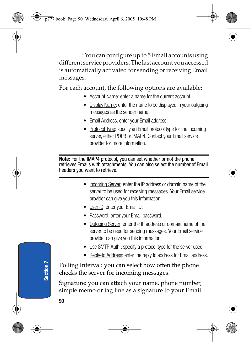 Samsung P O R T A B L E T R I - M O D E T E L E P H O N E SGH-P777 User Manual | Page 94 / 205