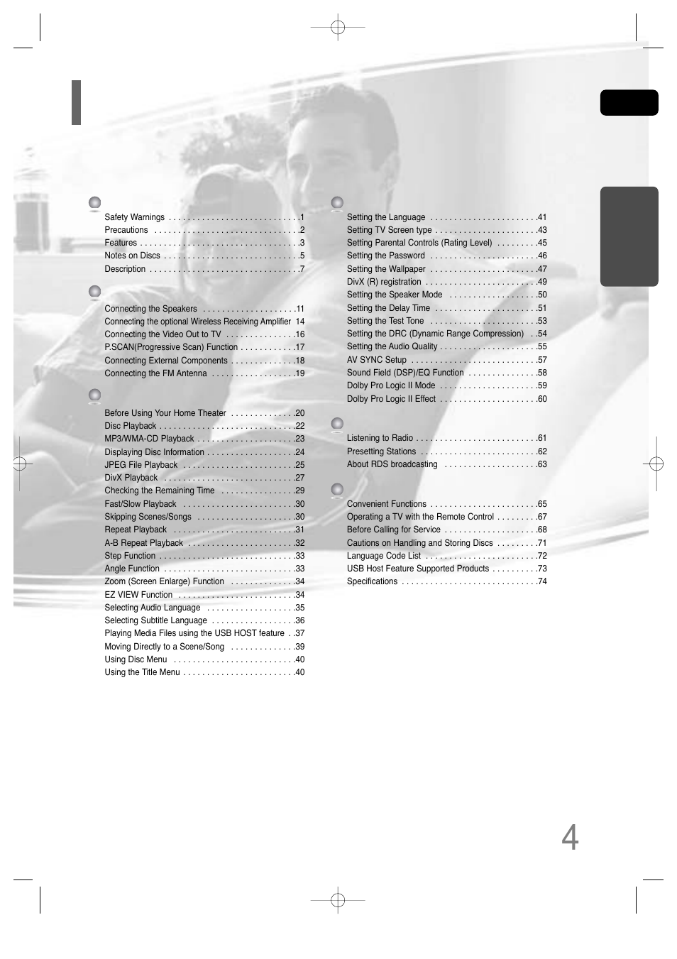 Samsung HT-TQ25 User Manual | Page 5 / 80