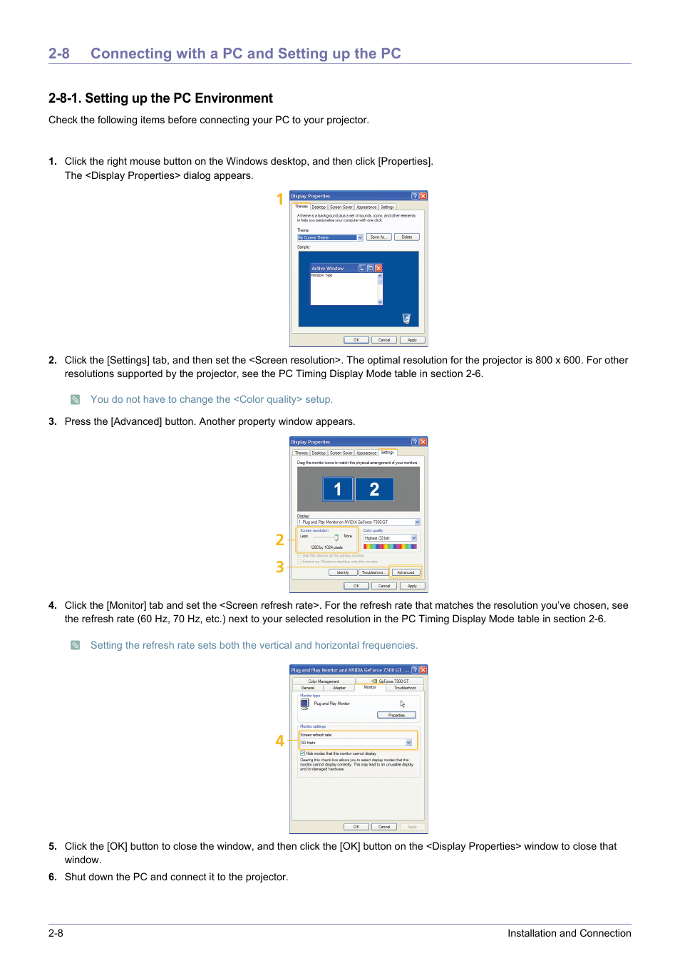 8 connecting with a pc and setting up the pc, 8-1. setting up the pc environment | Samsung SP-H03 User Manual | Page 18 / 56