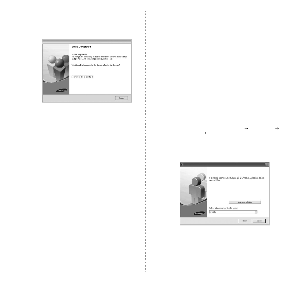 Installing software for network printing | Samsung ML-1630W Series User Manual | Page 69 / 100