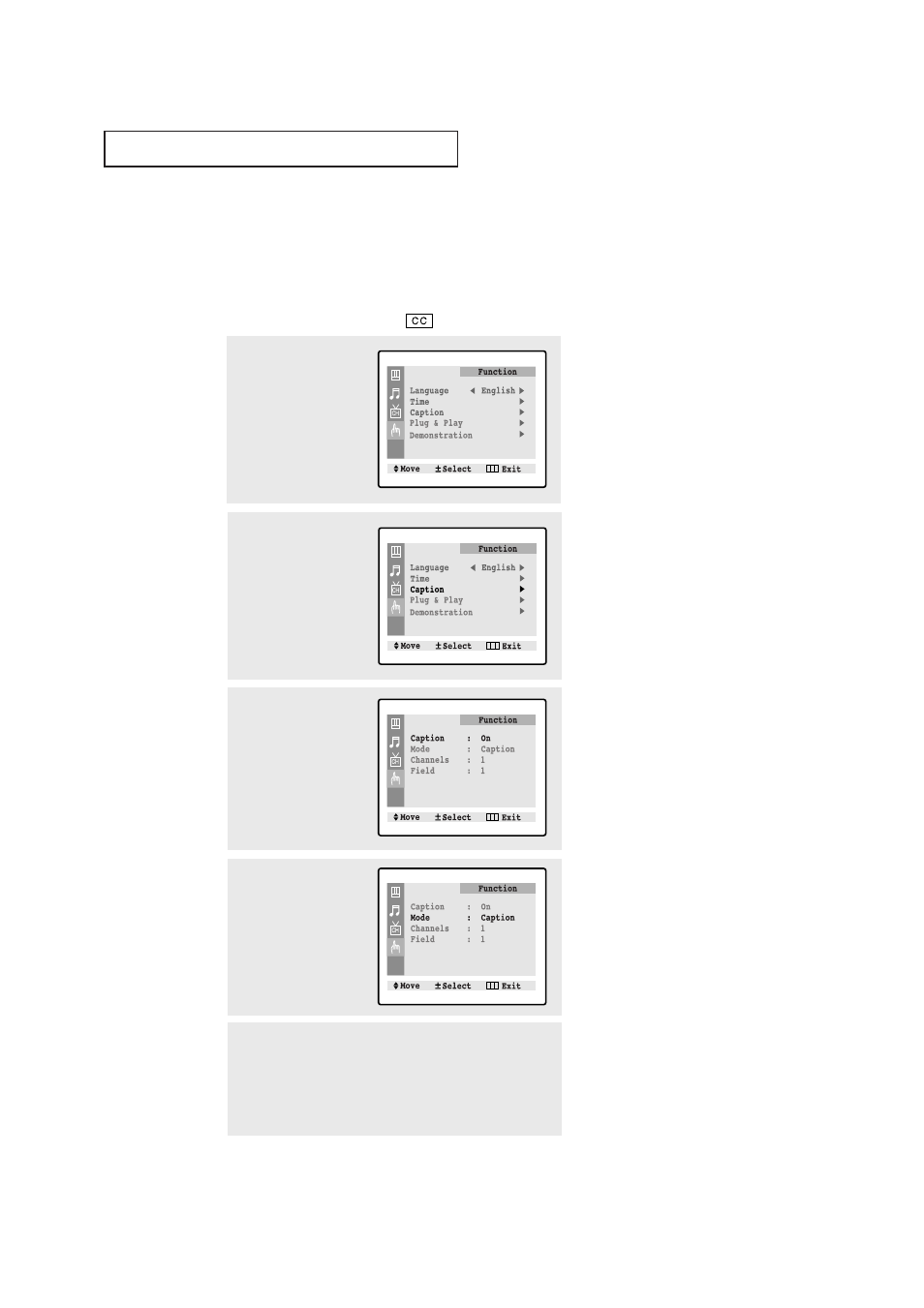 Viewing closed captions | Samsung CL25M5W User Manual | Page 51 / 54