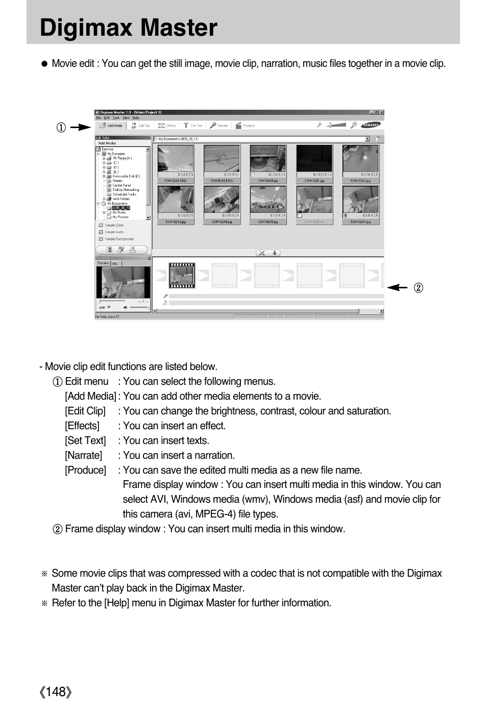 Digimax master | Samsung DIGIMAX i50 User Manual | Page 148 / 156