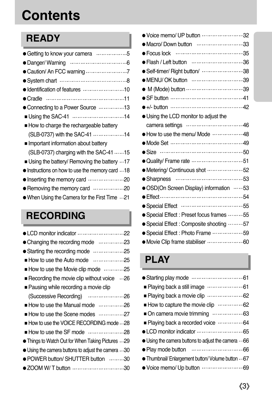 Samsung DIGIMAX i50 User Manual | Page 3 / 156