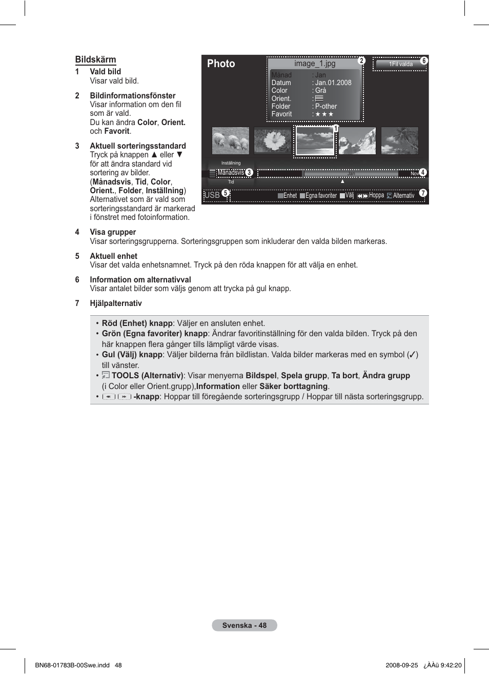 Photo, Bildskärm | Samsung BN68-01783B-00 User Manual | Page 128 / 389