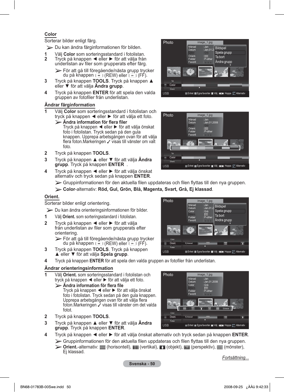 Fortsättning | Samsung BN68-01783B-00 User Manual | Page 130 / 389