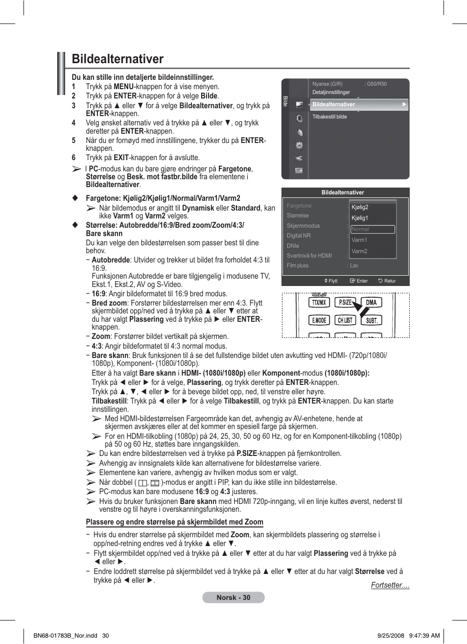 Bildealternativer | Samsung BN68-01783B-00 User Manual | Page 187 / 389