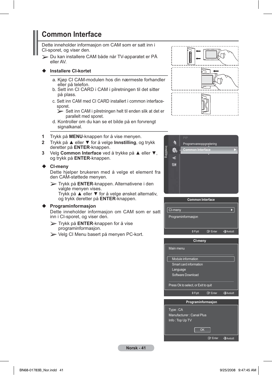 Common interface | Samsung BN68-01783B-00 User Manual | Page 198 / 389