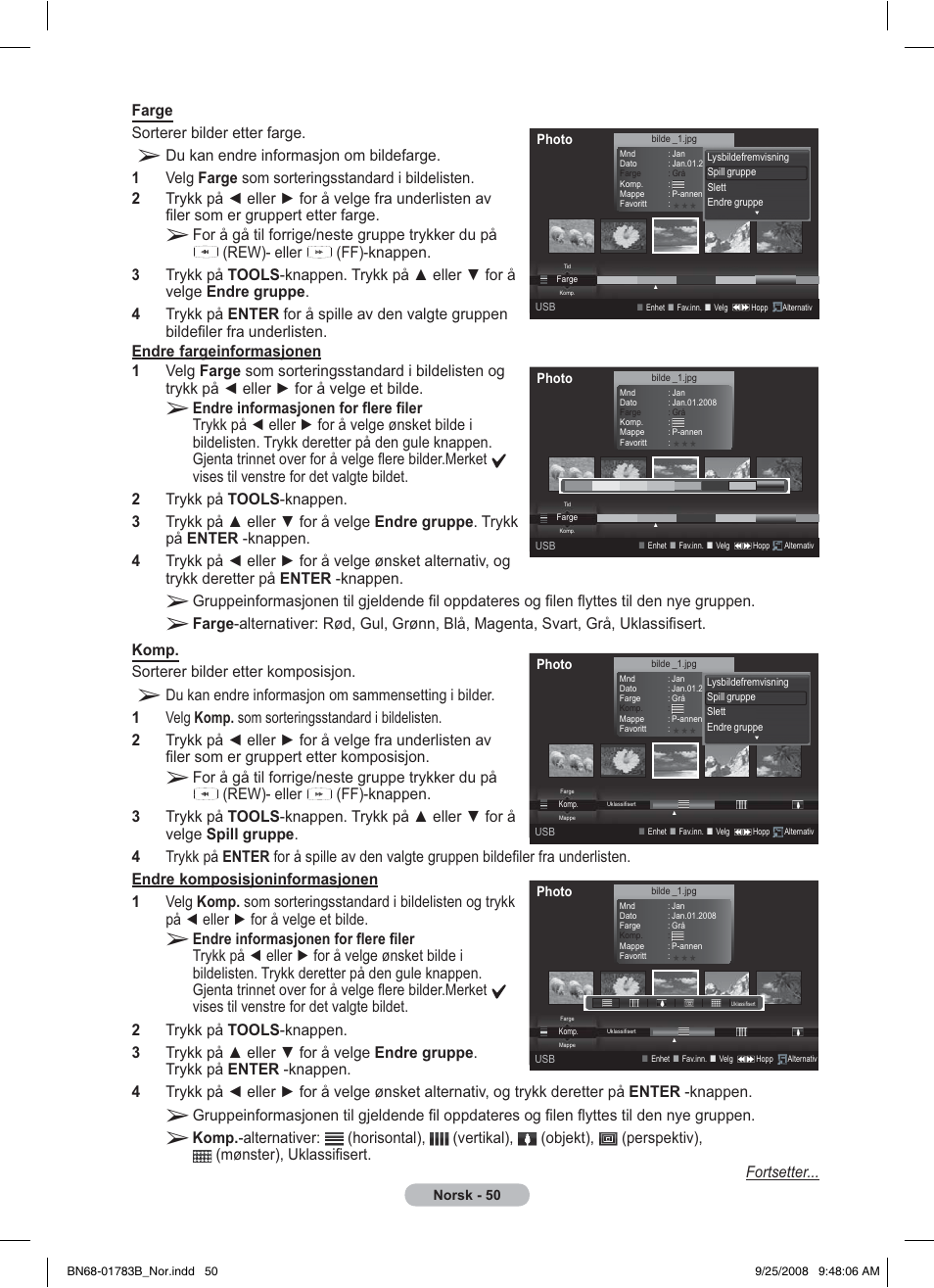 Fortsetter | Samsung BN68-01783B-00 User Manual | Page 207 / 389