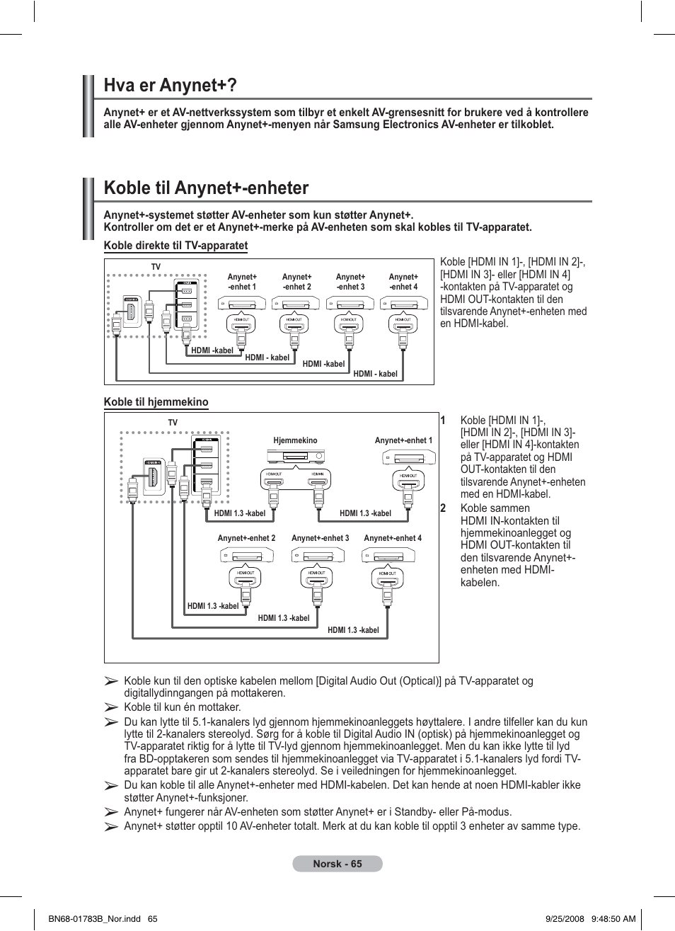 Koble til anynet+-enheter, Hva er anynet | Samsung BN68-01783B-00 User Manual | Page 222 / 389