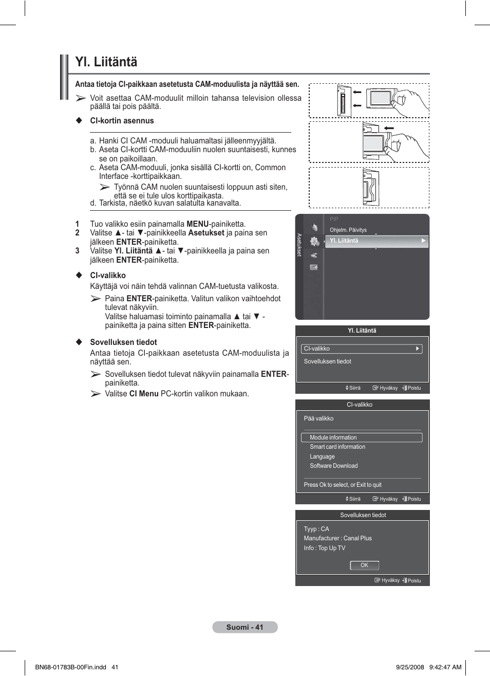 Yl. liitäntä | Samsung BN68-01783B-00 User Manual | Page 352 / 389