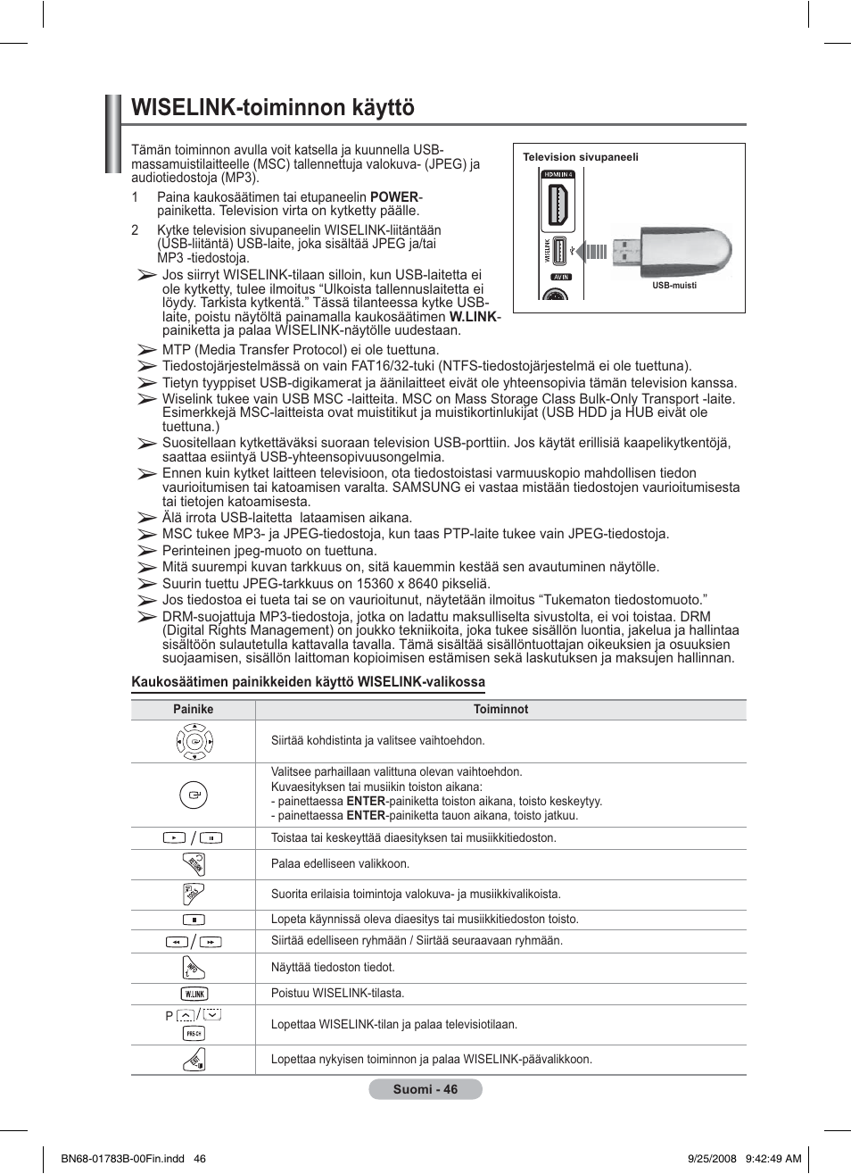 Wiselink-toiminnon käyttö | Samsung BN68-01783B-00 User Manual | Page 357 / 389