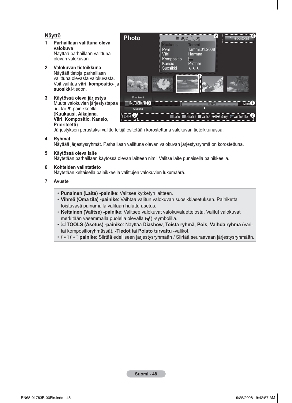 Photo, Näyttö | Samsung BN68-01783B-00 User Manual | Page 359 / 389