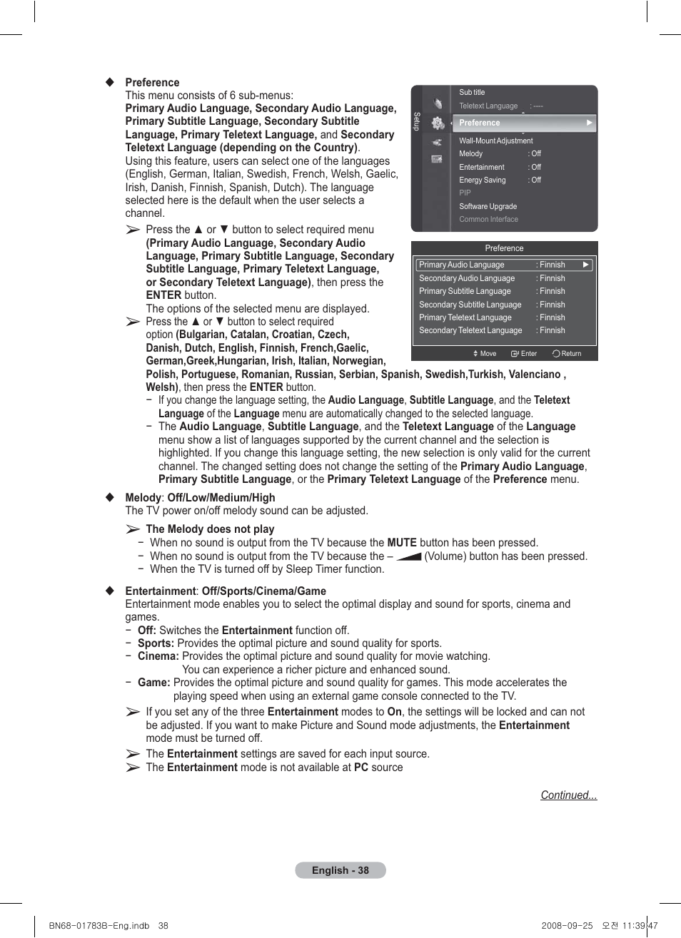 Samsung BN68-01783B-00 User Manual | Page 38 / 389