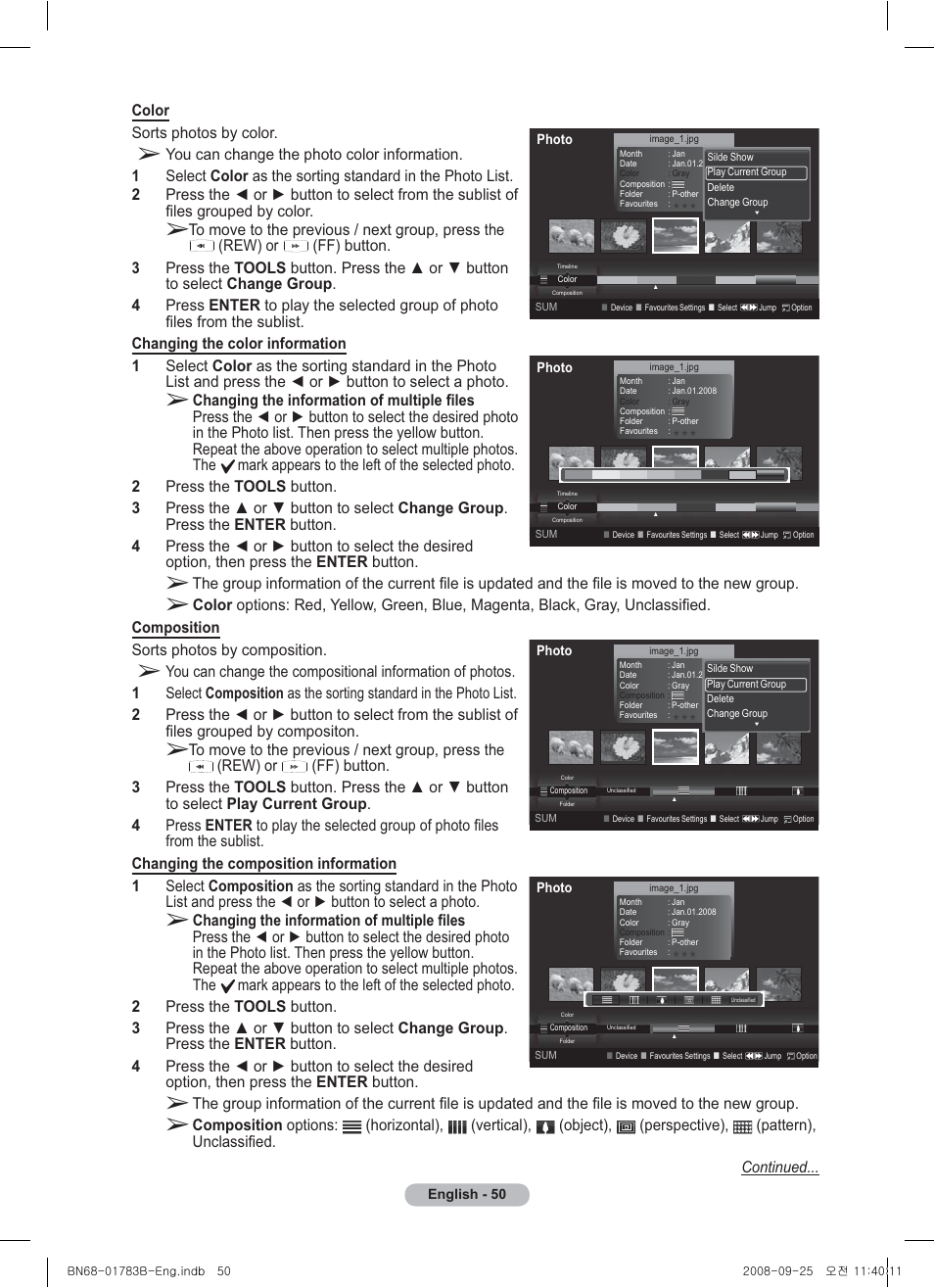 Continued | Samsung BN68-01783B-00 User Manual | Page 50 / 389