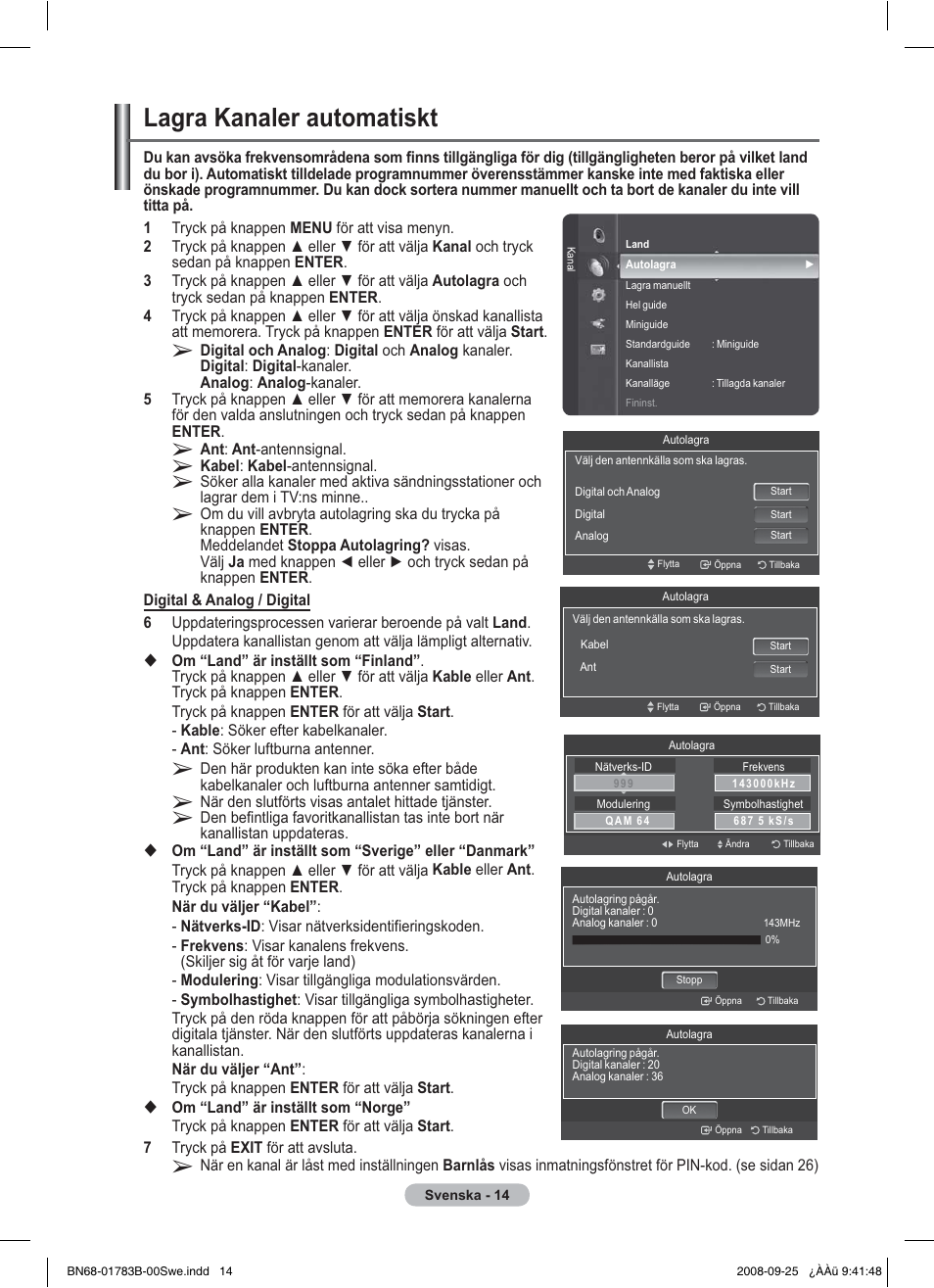 Lagra kanaler automatiskt | Samsung BN68-01783B-00 User Manual | Page 94 / 389