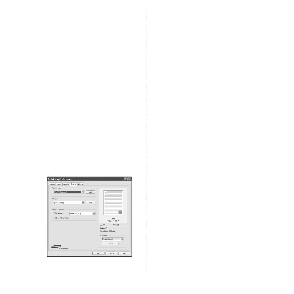 Extras tab | Samsung SCX-4X26 User Manual | Page 110 / 139