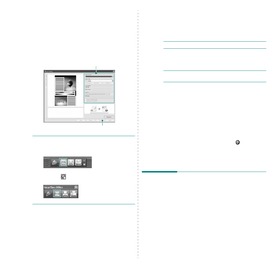 Uninstalling samsung smarthru office, Using onscreen help file, Scanning process with twain- enabled software | Scanning process with twain-enabled software | Samsung SCX-4X26 User Manual | Page 119 / 139