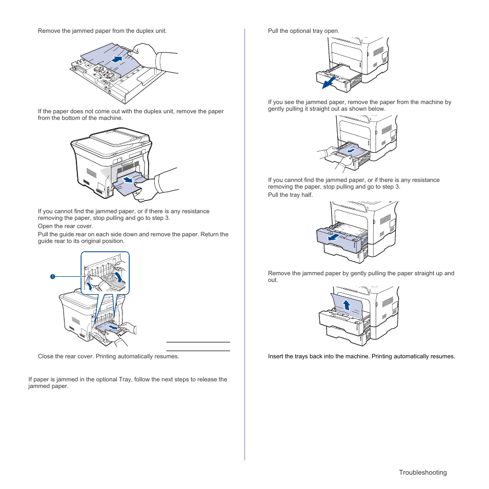In the optional tray | Samsung SCX-4X26 User Manual | Page 67 / 139