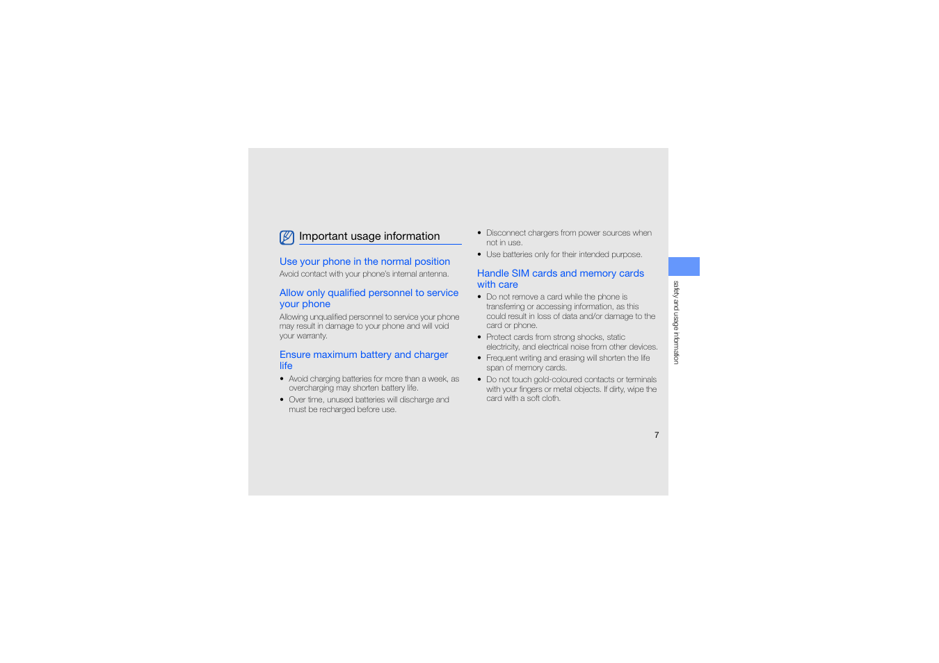 Important usage information | Samsung C5212 User Manual | Page 12 / 57