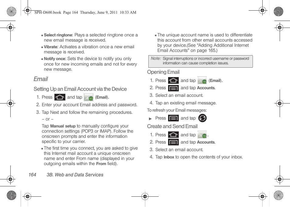 Email | Samsung D-44867 User Manual | Page 178 / 250