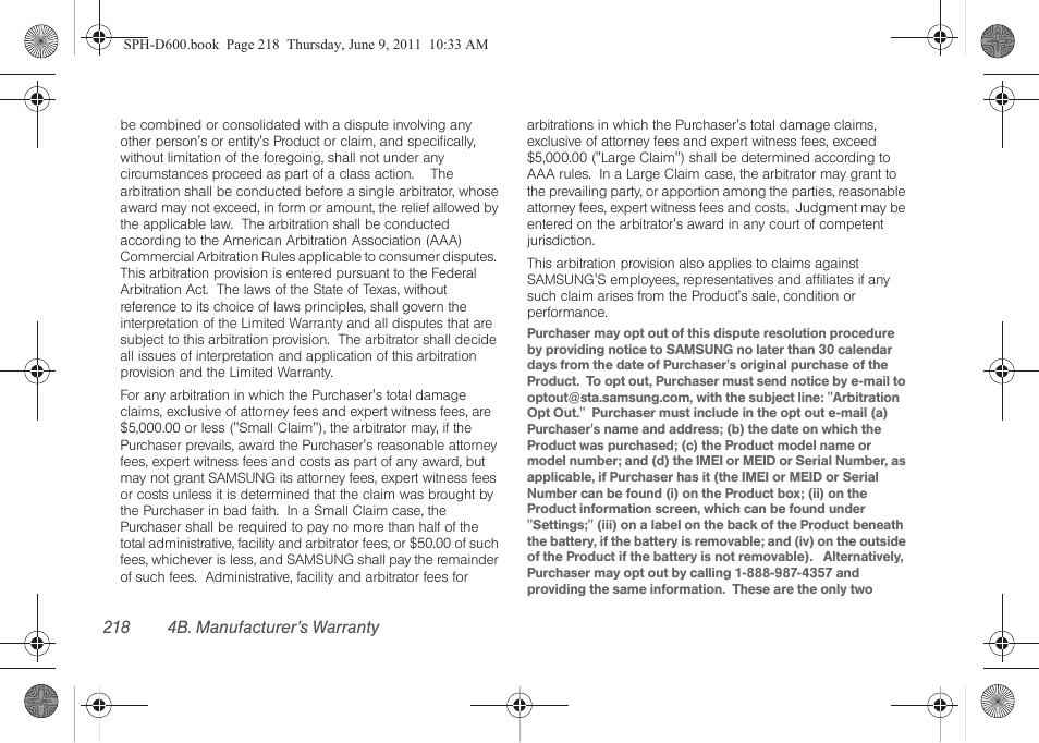 Samsung D-44867 User Manual | Page 232 / 250