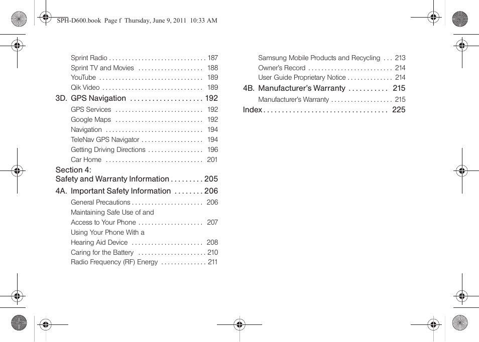 Samsung D-44867 User Manual | Page 6 / 250