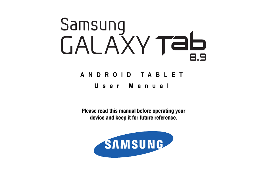 Samsung Galaxy Tab 8.9 User Manual | 188 pages