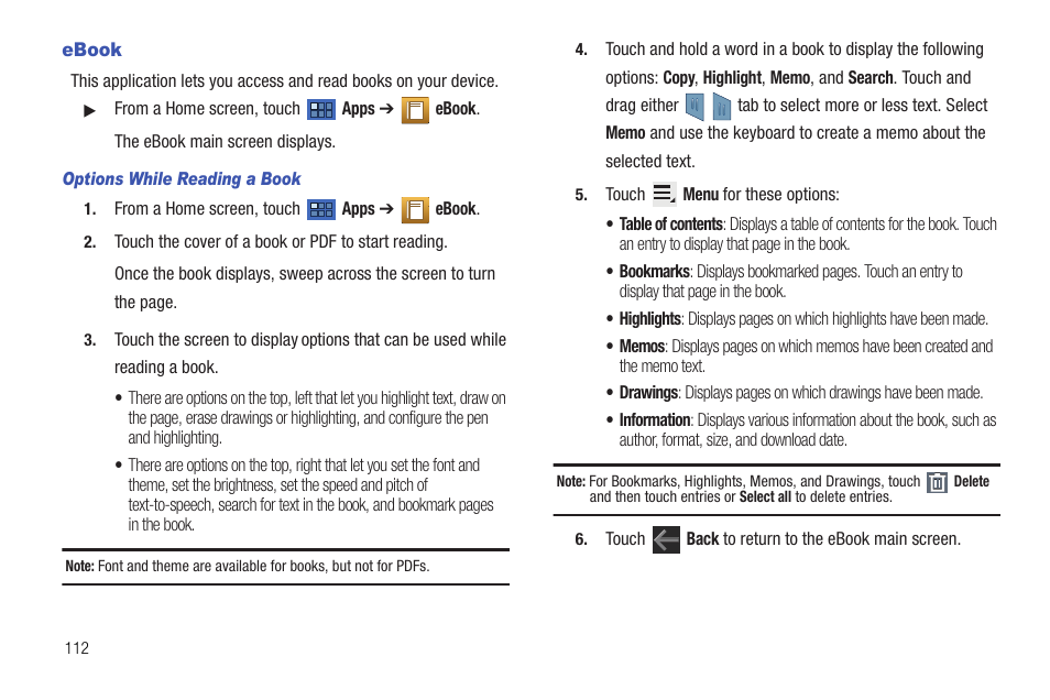 Ebook | Samsung Galaxy Tab 8.9 User Manual | Page 116 / 188