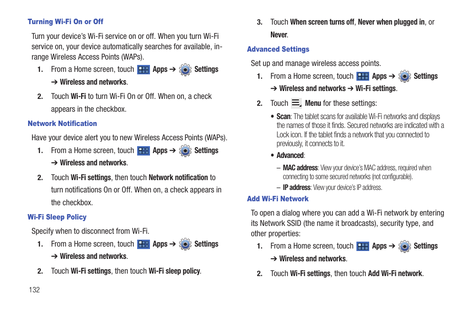 Samsung Galaxy Tab 8.9 User Manual | Page 136 / 188