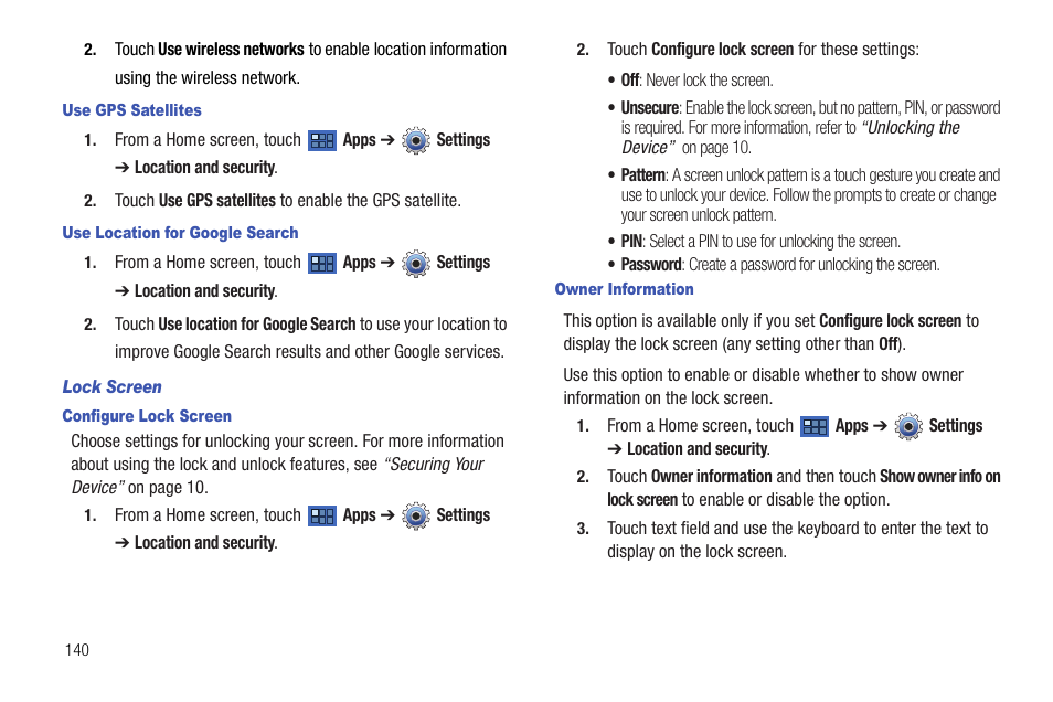 Samsung Galaxy Tab 8.9 User Manual | Page 144 / 188