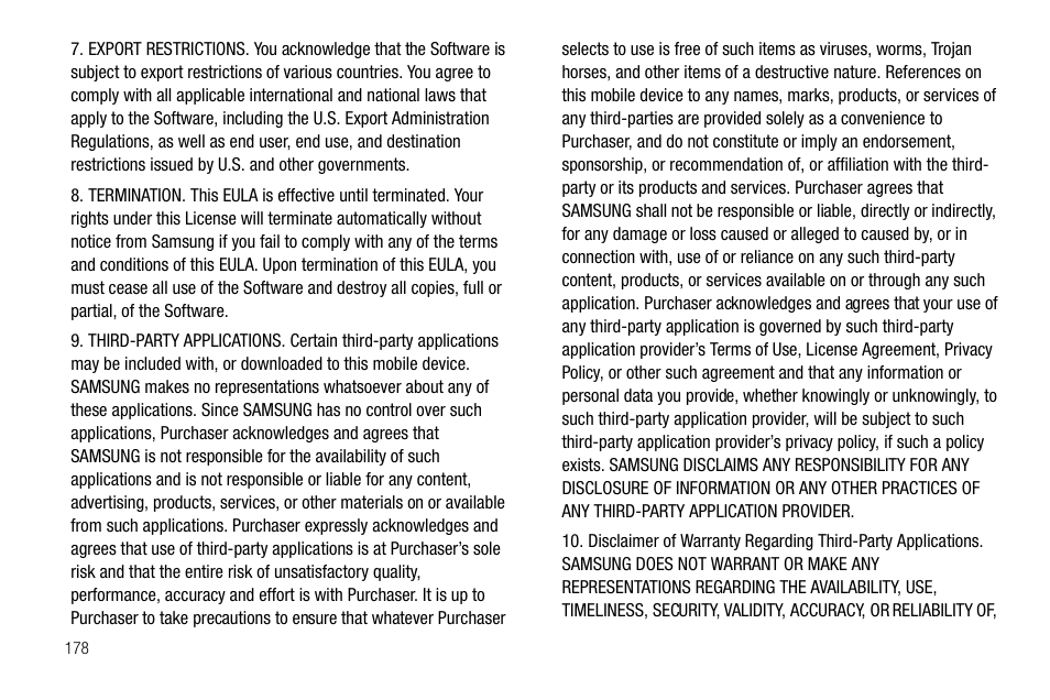 Samsung Galaxy Tab 8.9 User Manual | Page 182 / 188
