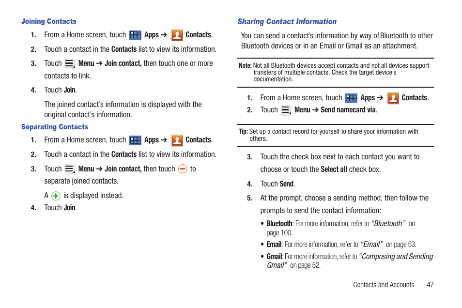 Samsung Galaxy Tab 8.9 User Manual | Page 51 / 188