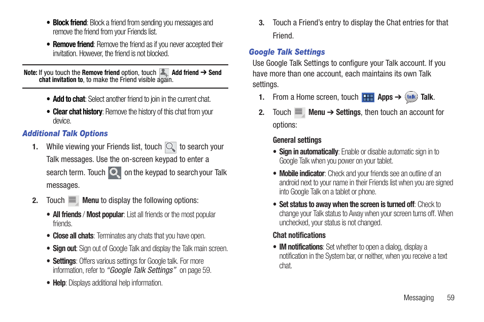 Samsung Galaxy Tab 8.9 User Manual | Page 63 / 188