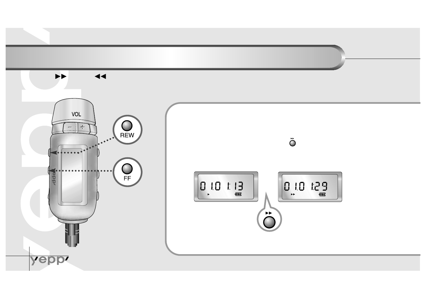 Searching the mp3 files at a faster speed | Samsung Yepp YP-NEU User Manual | Page 12 / 48