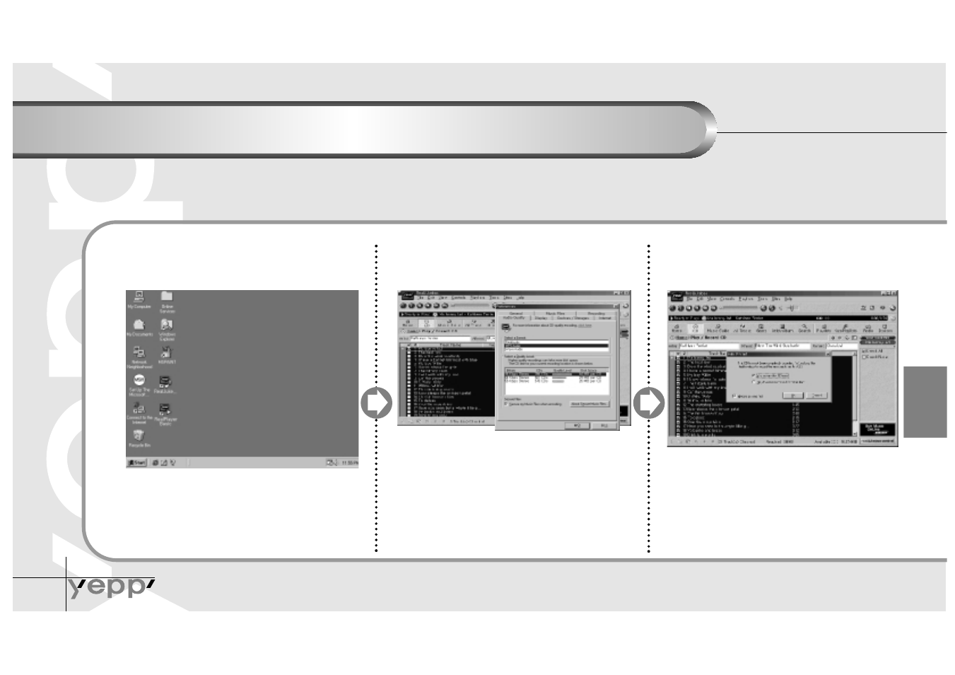 Making mp3 files from an audio cd | Samsung Yepp YP-NEU User Manual | Page 34 / 48