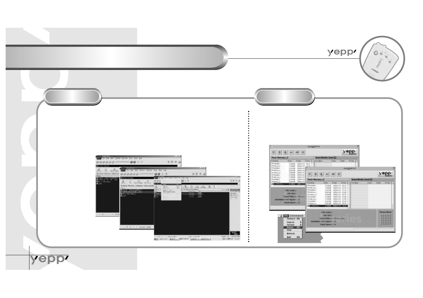 Deleting files, On pc on mac | Samsung Yepp YP-NEU User Manual | Page 36 / 48