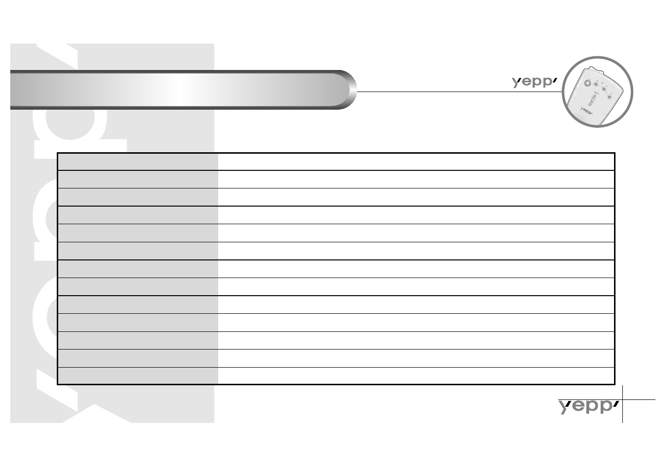 Technical specifications | Samsung Yepp YP-NEU User Manual | Page 41 / 48