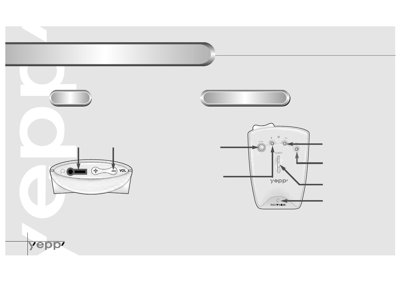 Parts description, Top front panel | Samsung Yepp YP-NEU User Manual | Page 6 / 48