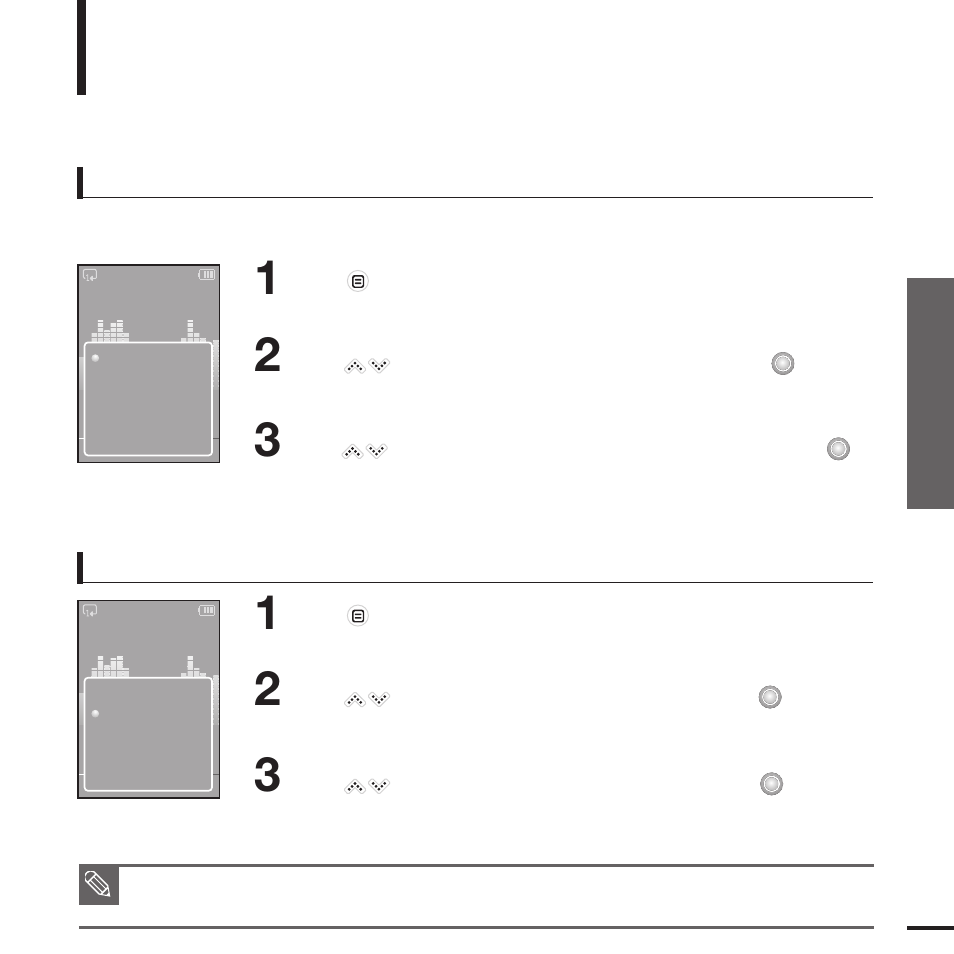 Using the music option menu | Samsung YP-K5JAB User Manual | Page 29 / 57