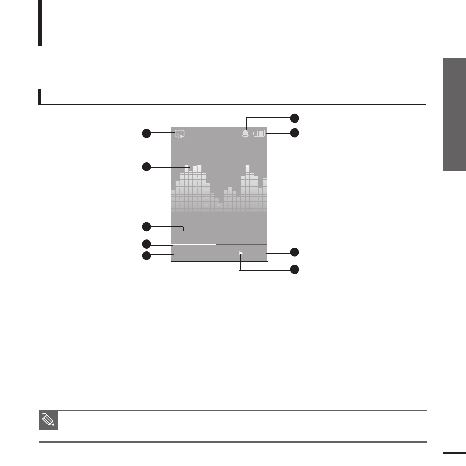 Screen display information, Music, Components/screen display information | Samsung YP-K5JAB User Manual | Page 9 / 57