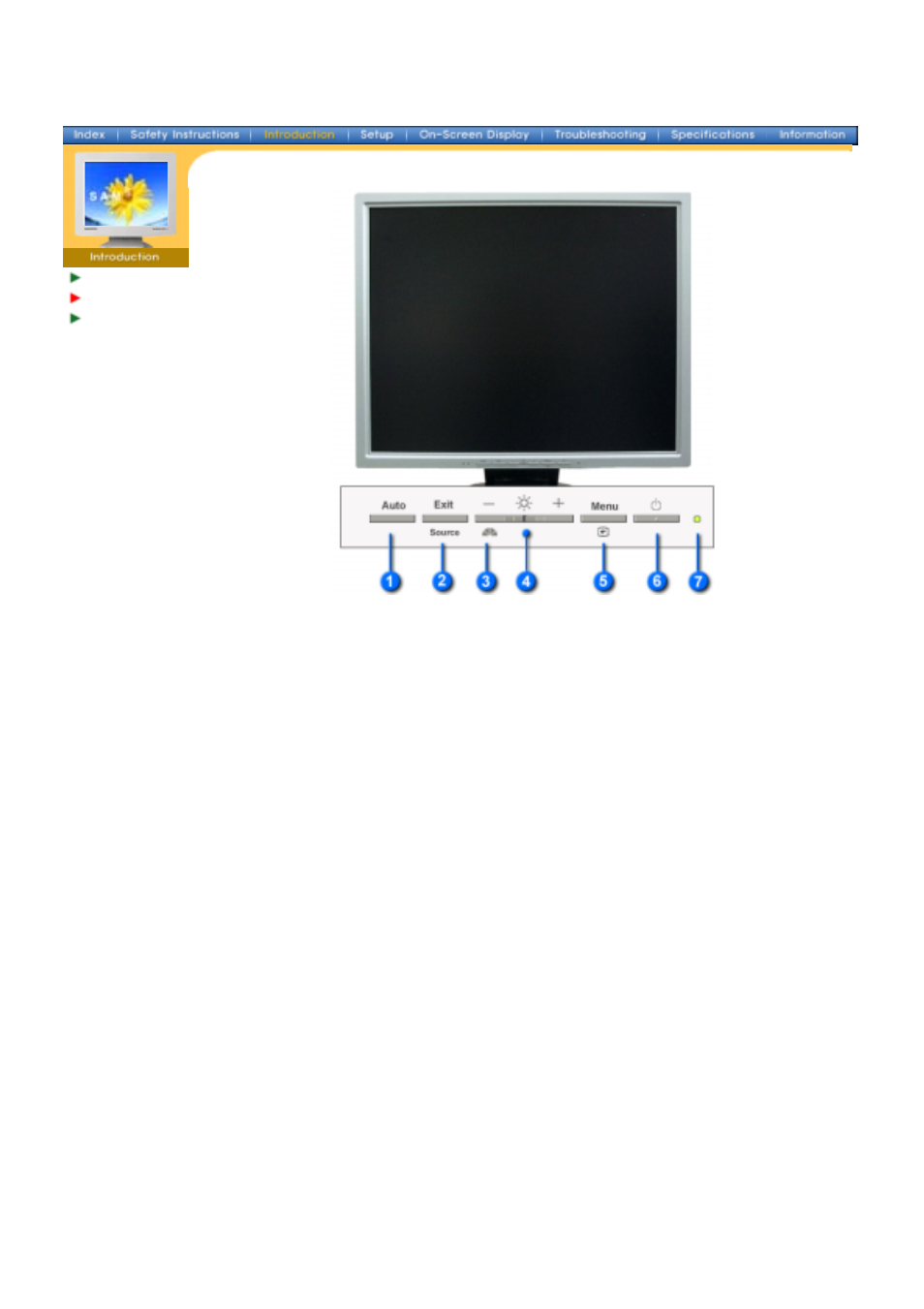 Front | Samsung 174T User Manual | Page 11 / 80