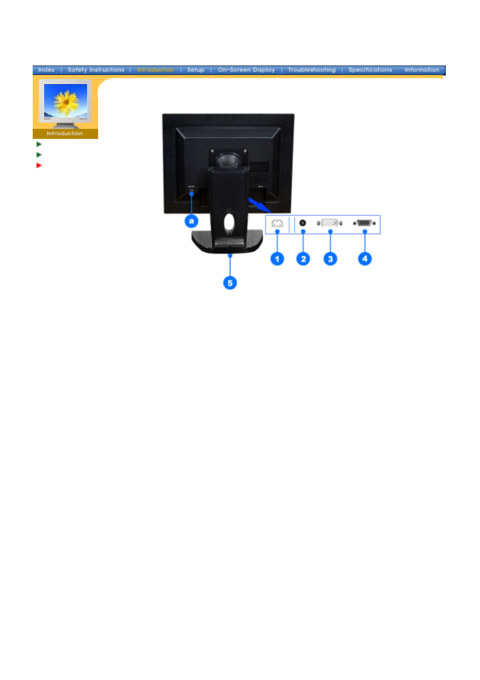 Rear | Samsung 174T User Manual | Page 13 / 80