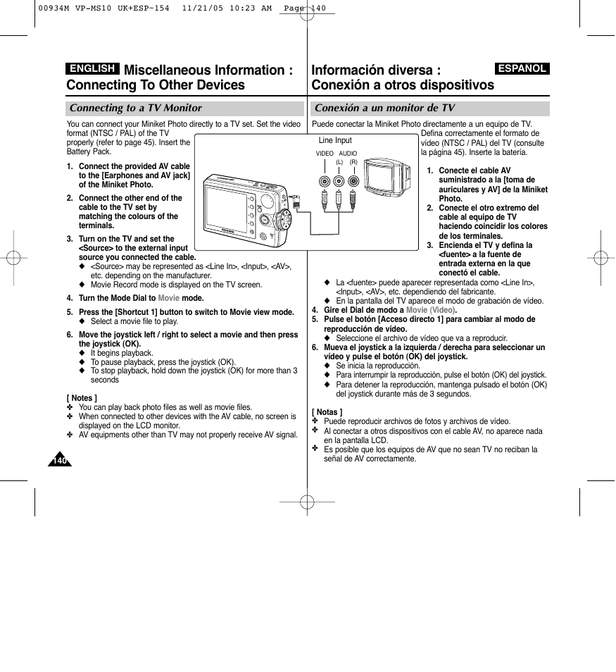 Samsung VP - MS15(R) User Manual | Page 141 / 158