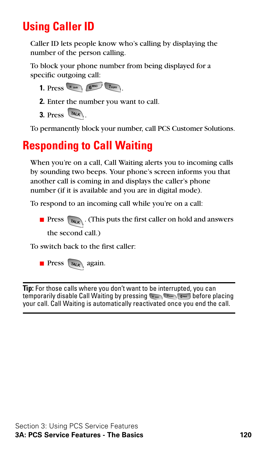 Using caller id, Responding to call waiting, Using caller id responding to call waiting | Samsung A600 User Manual | Page 130 / 186